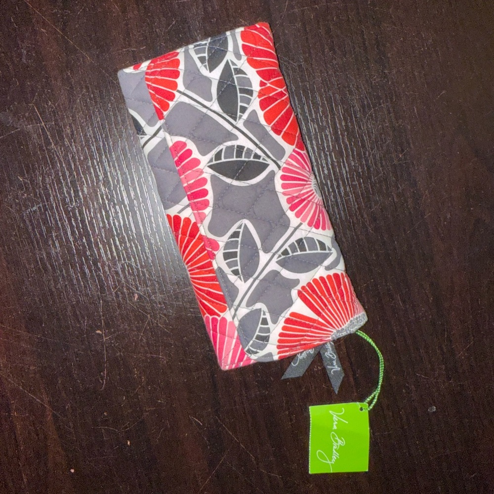 Vera Bradley Red and Gray Floral Wallet